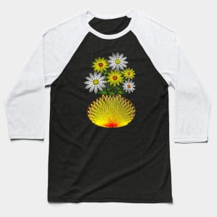 String Art Flowers Baseball T-Shirt